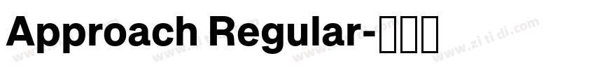 Approach Regular字体转换